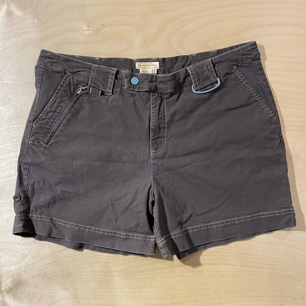 Royal Robbin’s Women's Charcoal Cargo Shorts 14 (EZ)